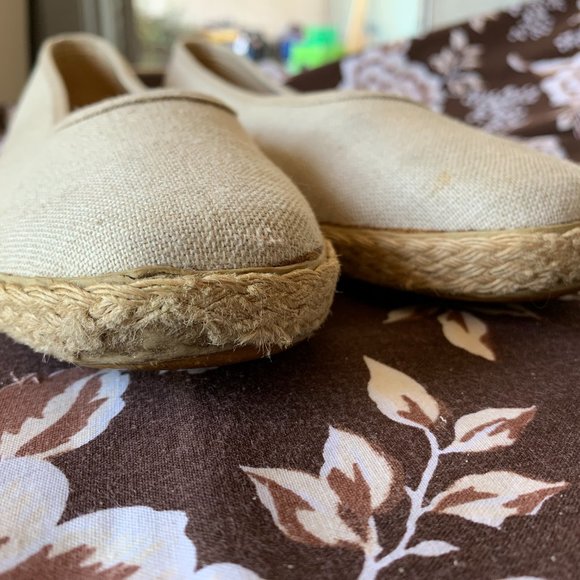 Summer | Vintage Liz Claiborne Canvas Flats, Natural & Jute Colour | 9M - Picture 9 of 13